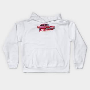 1957 Chevrolet 210 2 Door Sedan Kids Hoodie